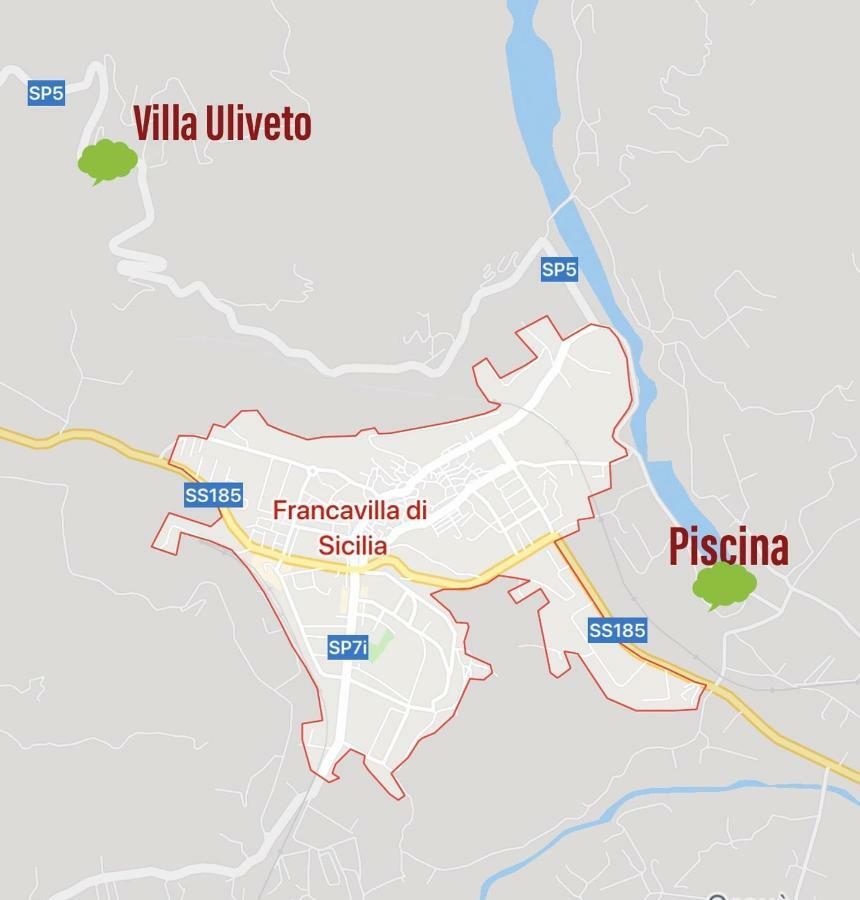 Villa Uliveto Francavilla di Sicilia Esterno foto